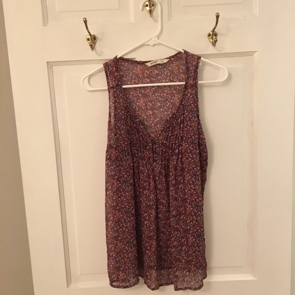 Old navy transparent floral blouse